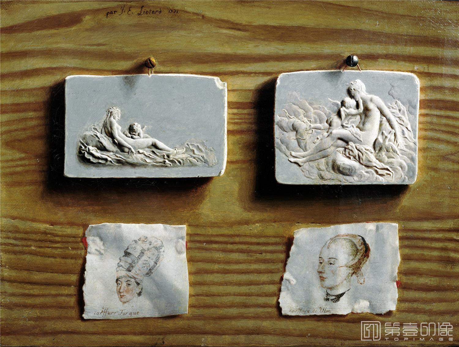 油画-美国弗里克美术馆藏画-Jean-étienne Liotard - Trompe l'Oeil, 1771-122